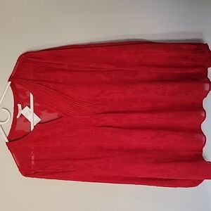 NWT Maurices red Lace blouse
